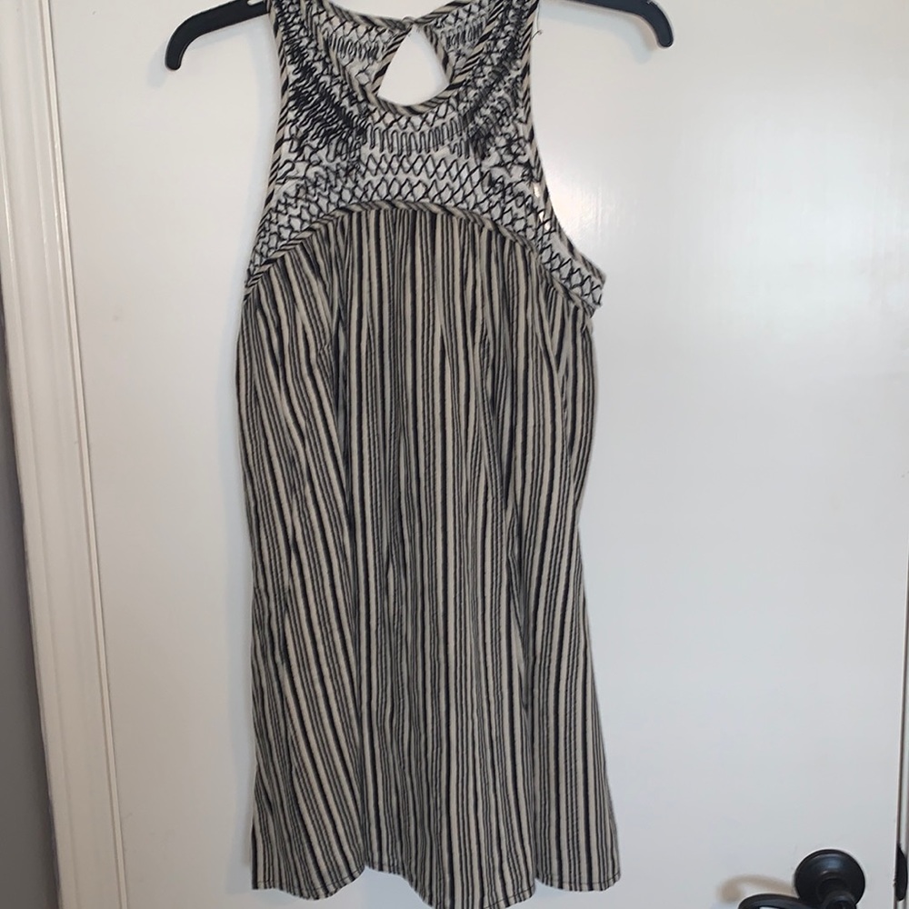 Urban Outfitters Tan And Black Striped Dress. XS
